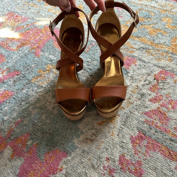 Jimmy Choo Brown Portia 120 Wedge Sandals - like new - Picture 3 of 11